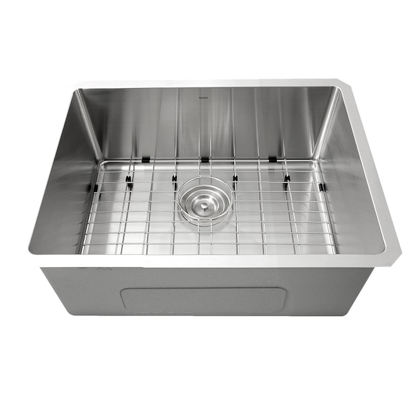 Pro Series Rectangle Single Bowl Undermount Small Radius Corners Stainless Steel Kitchen Sink